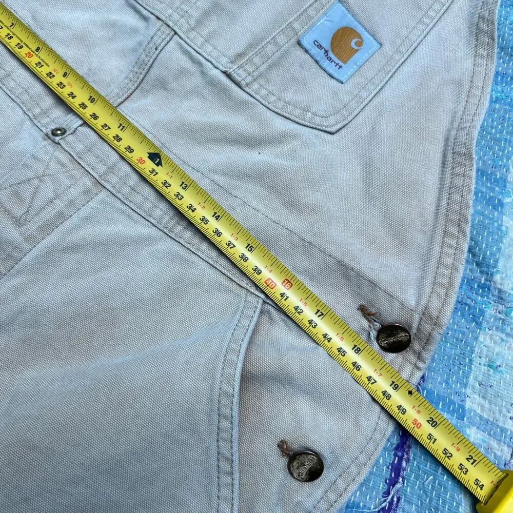 Carhartt Tan Dungarees Double Knee Bib Overalls Men's 38x32
